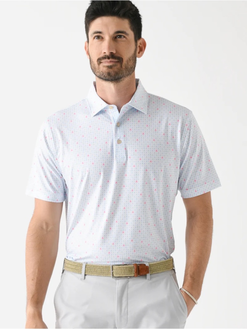 Peter Millar Crown Sport Men's Skull In One Performance Jersey Polo large NWT